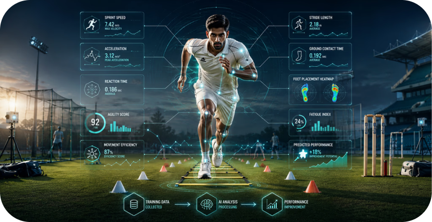 Cricket Speed & Agility Drills: How AI Turns Training Data Into Match-Winning Performance